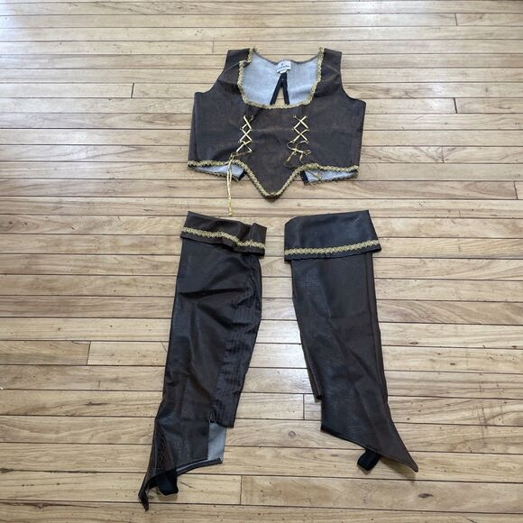 Incharacter Costume Rustic Pirate Lady XL Halloween Boots Stirups and Vest Only - Picture 4 of 16